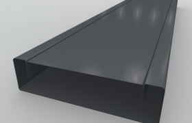Ламель Евро-ранчо металлическая 100x20 мм, Стальной бархат, RAL 7024, ЦМ