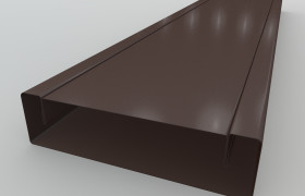 Ламель Евро-ранчо металлическая 100x20 мм, Стальной бархат, RAL 8017, ЦМ